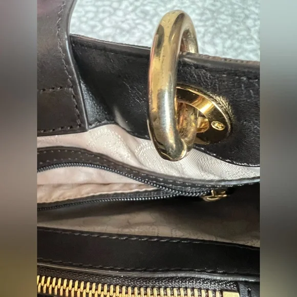 MICHAEL KORS Brown Checkered Purse